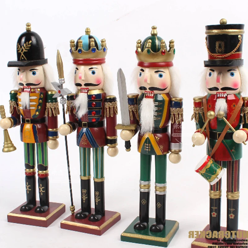 

30cm New Wooden Cartoon Candy People European And American Wind Puppet Christmas Nutcracker Doll Child Gift
