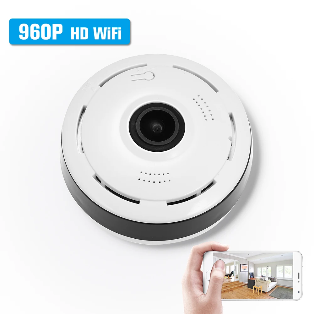 960 P/1080 P Беспроводная мини-камера для глаз рыбы wifi 360 градусов ip-камера IR-CUT поддержка для Android/IOS APPControl Обнаружение движения