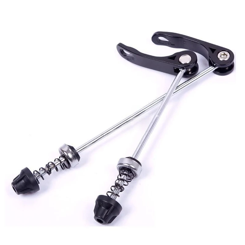 

2x bicycle quick release axle clamping lever safety set axis Black