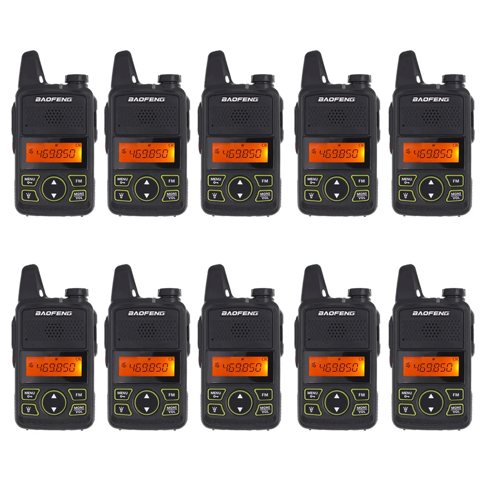 10 шт. BAOFENG BF-T1 UHF 400-470 МГц Мини Ручной двухстороннее радио BFT1 портативный fm-приемопередатчик