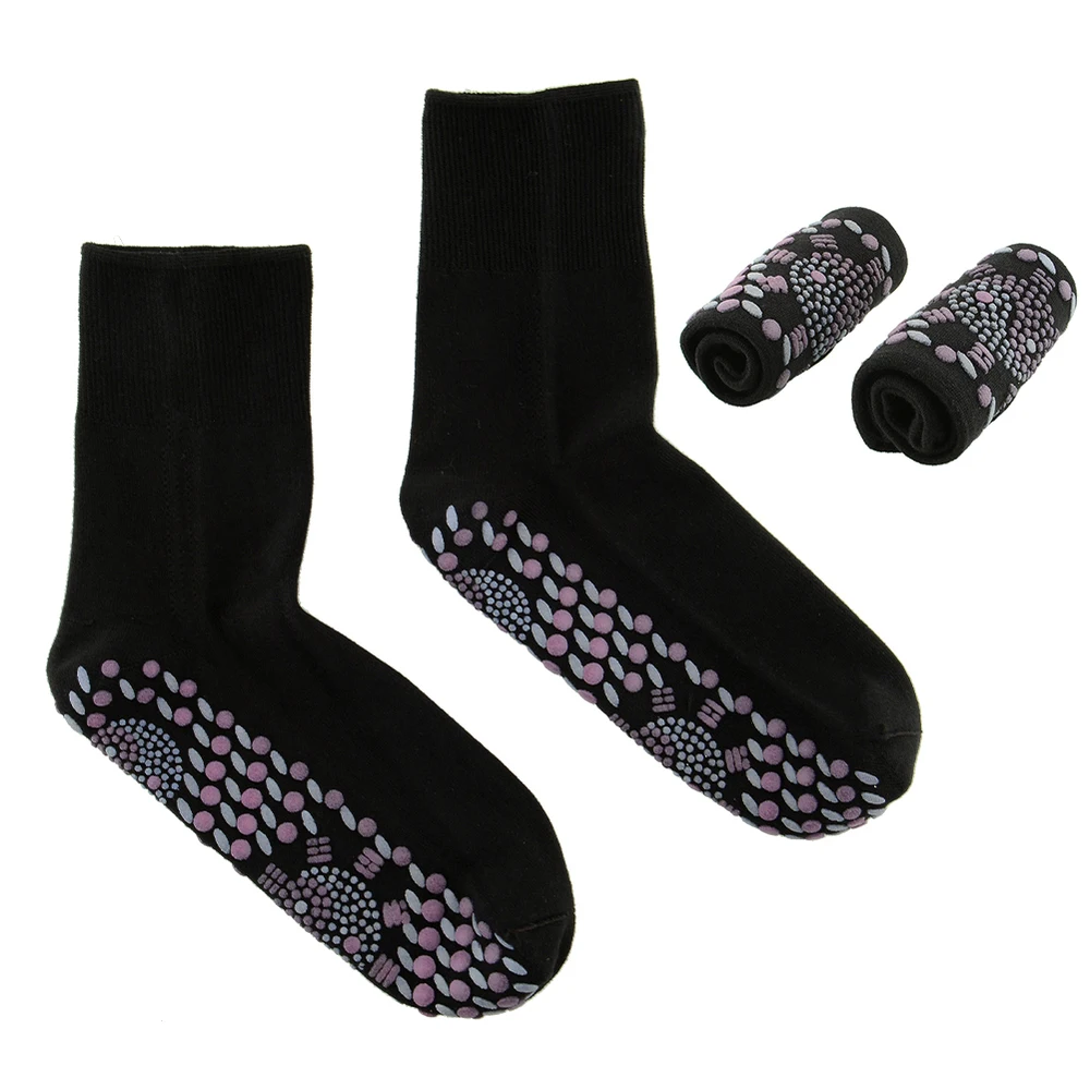1 pair Tourmaline Self-heating Far Infrared Comfortable Cotton Socks Foot Feet Massager Massage Stock Healthy Gift |