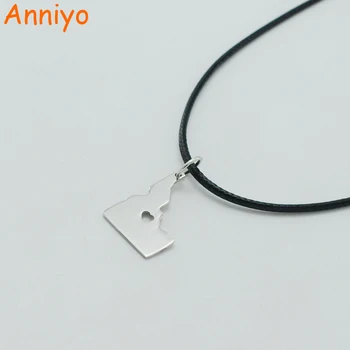 

Anniyo IDAHO Map Necklaces United States Maps Stainless Steel Pendant Rope for Women/Men,Gem State ID #000808