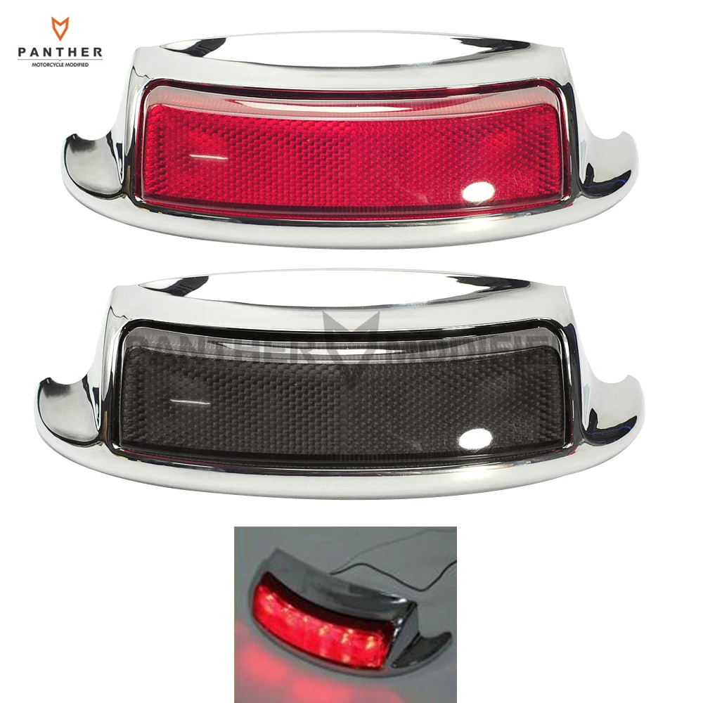 

Smoke/Red Lens Motorcycle Rear Fender Tip Light Case for Harley Electra Glide FLHTC FLHT FLHTCU FLHTK