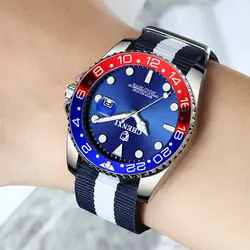 Модные Повседневное нейлон Для мужчин часы CHENXI Марка 2018 Mix Цвет синий и красный цвета спортивный мужской кварцевые наручные часы
