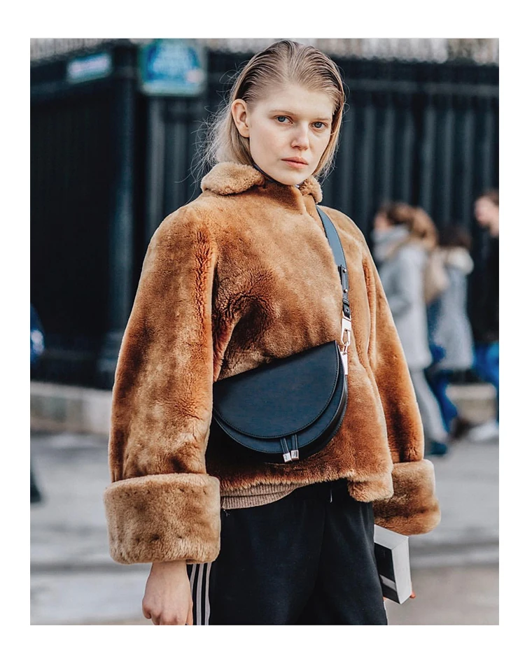 Saddle bag animal print alligator leather bag round handbag women vintage half moon bags 2019 new ins fashion drop shipping Saddle bag animal print alligator leather bag round handbag women vintage half moon bags 2019 new ins fashion drop shipping