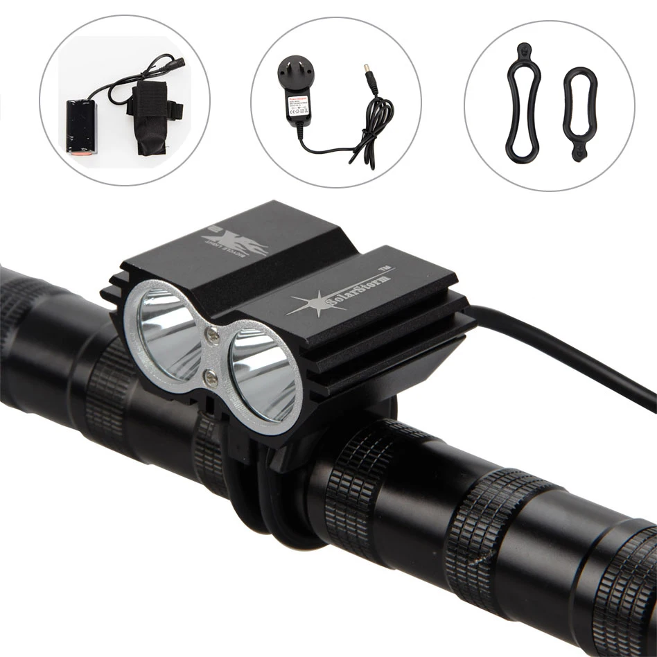 

Solar Storm X2 Light 7000Lm XML-U2 LED Bicycle front Bike Light Rechargeable Headlight Safe Warnning Night Lantern Accessories