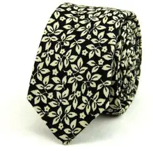 Унисекс Хлопок маленький цветочный 6 см корейский узкий галстук Повседневный галстук