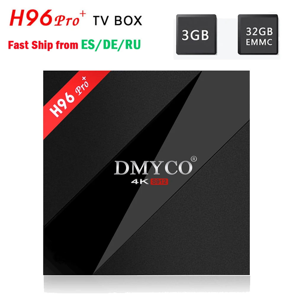 

H96 Pro + TV Box Amlogic S912 3GB 32GB Octa Core Android 7.1 OS BT 4.1 2.4GHz+5.0GHz WiFi Mini PC Media Player Smart Set Top Box