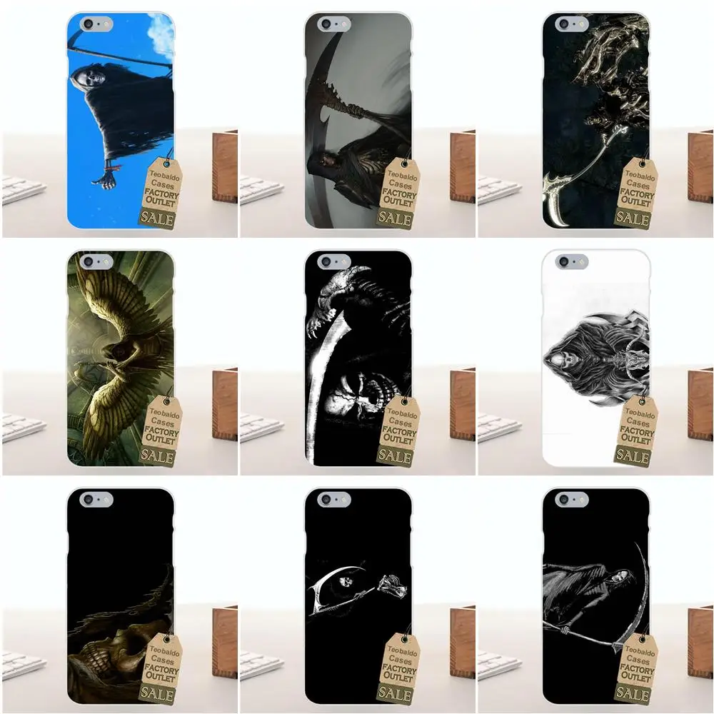 Мягкие Защитные чехлы для телефонов Apple iPhone 4 4S 5 5C SE 6 6S 7 8 Plus X LG G4 G5 G6 K4 K7 K8 K10 Grim Reaper