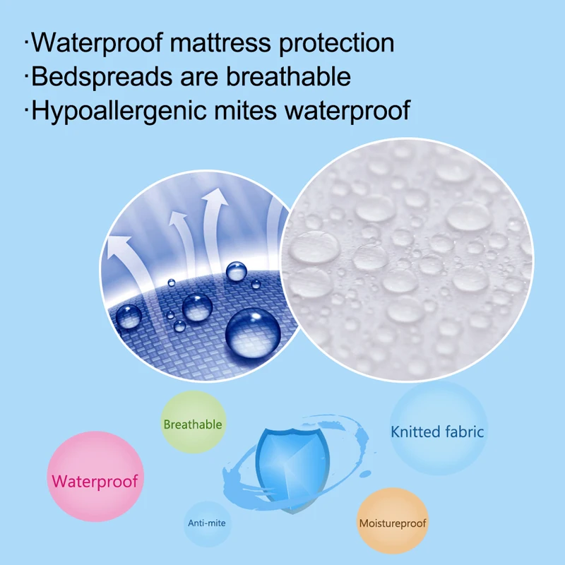 80x200 см Терри Водонепроницаемый Матрас протектор Водонепроницаемый матраса гипоаллергенный Чехол матраса Pad машинная стирка