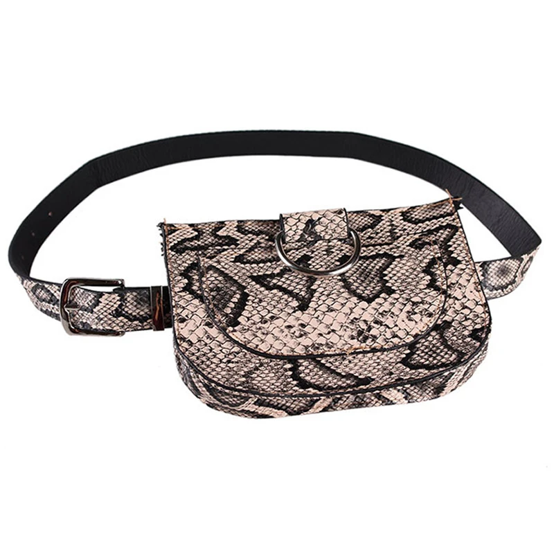 

2019 Fashion Women Belt Bag Pu Leather Waist Pack Female Serpentine Waist Bag Phone Pouch Bags Women Waist Packs Fanny