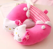 Cute 1pc 26cm cartoon sleepy hello kitty bowknot girl plush cotton car office rest pacify U