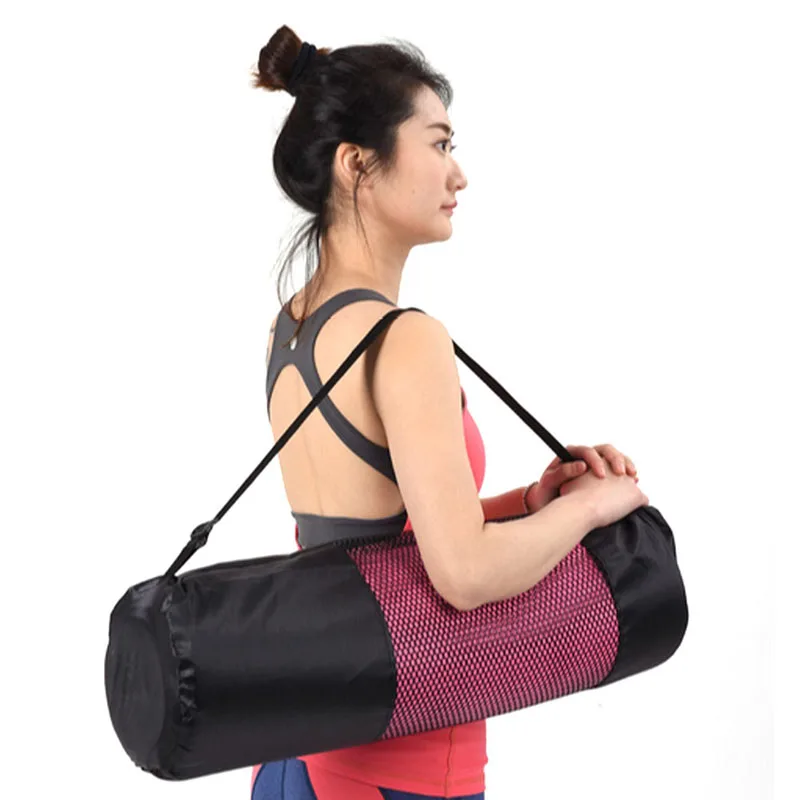 

VSRRWL New 1Pc Nylon Mat Bag Carrier Mesh Adjustable Strap Fr Yoga Gym Exercise Sports Portable