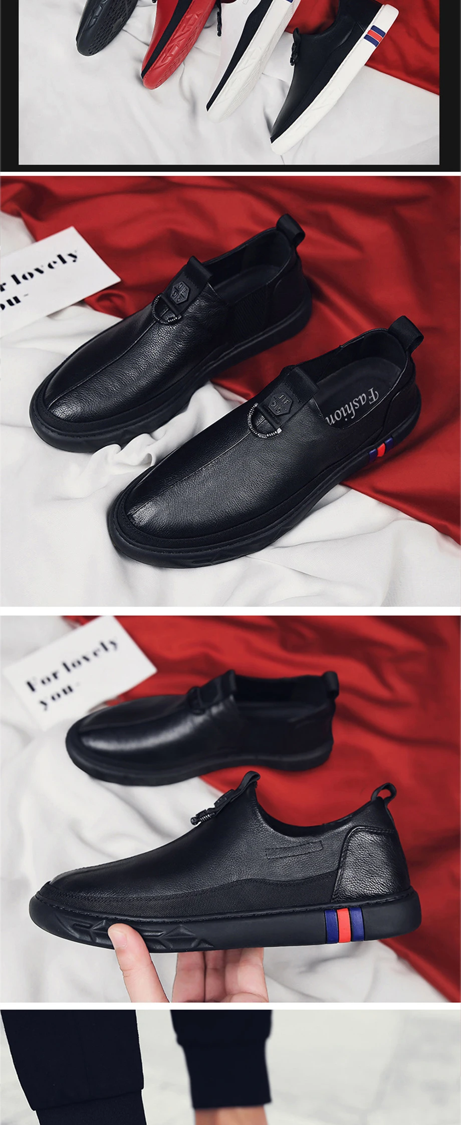 Модные кожаные Повседневное Мужская обувь люксовый бренд chaussure homme cuir Мокасины с волнообразным краем; zapatos de hombre; Мужская обувь из натуральной кожи