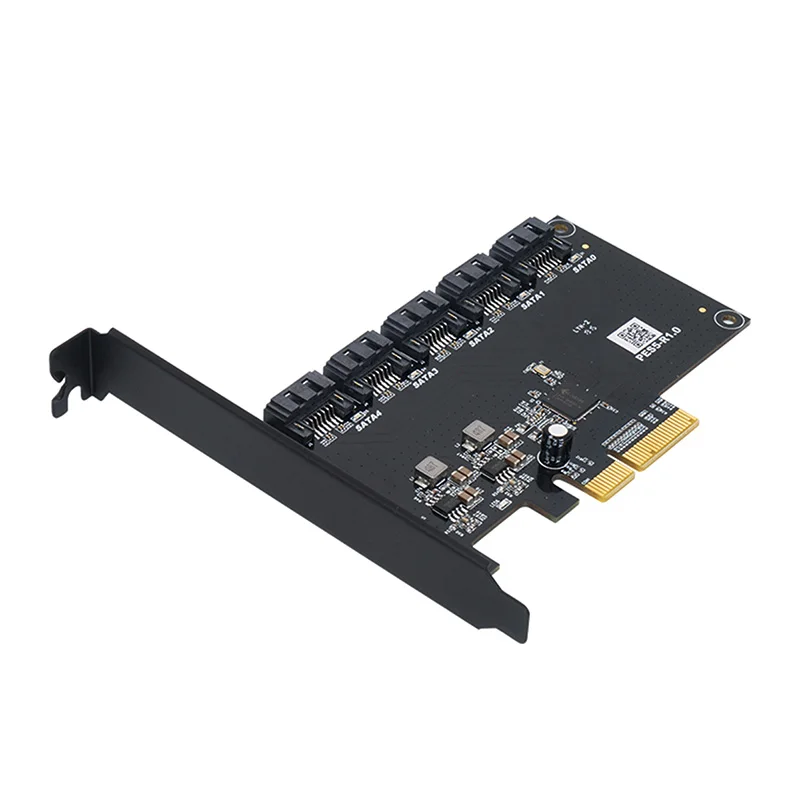 ORICO PCI-E на 5 портов SATA3.0 Плата расширения PCI-E X4 слот Поддержка 6 Гбит/с PCI-E на SATA адаптер концентратор - Цвет: Черный