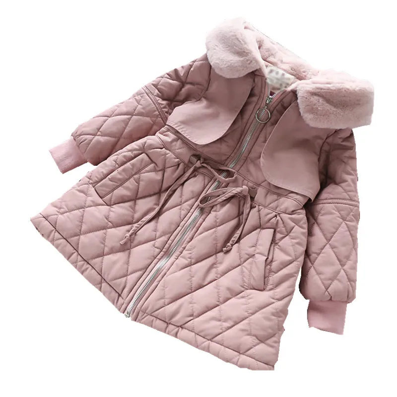 Leather Jacket Girls Winter Coat Girls long Parka For Girl coat Children's Winter Jacket Parka child coat children's clothing