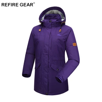 

Refire Gear Outdoor Hooded Windproof Sport Jackets Women Thermal Fleece Camping Jacket Coat Waterproof Windbreaker Hunting Coats