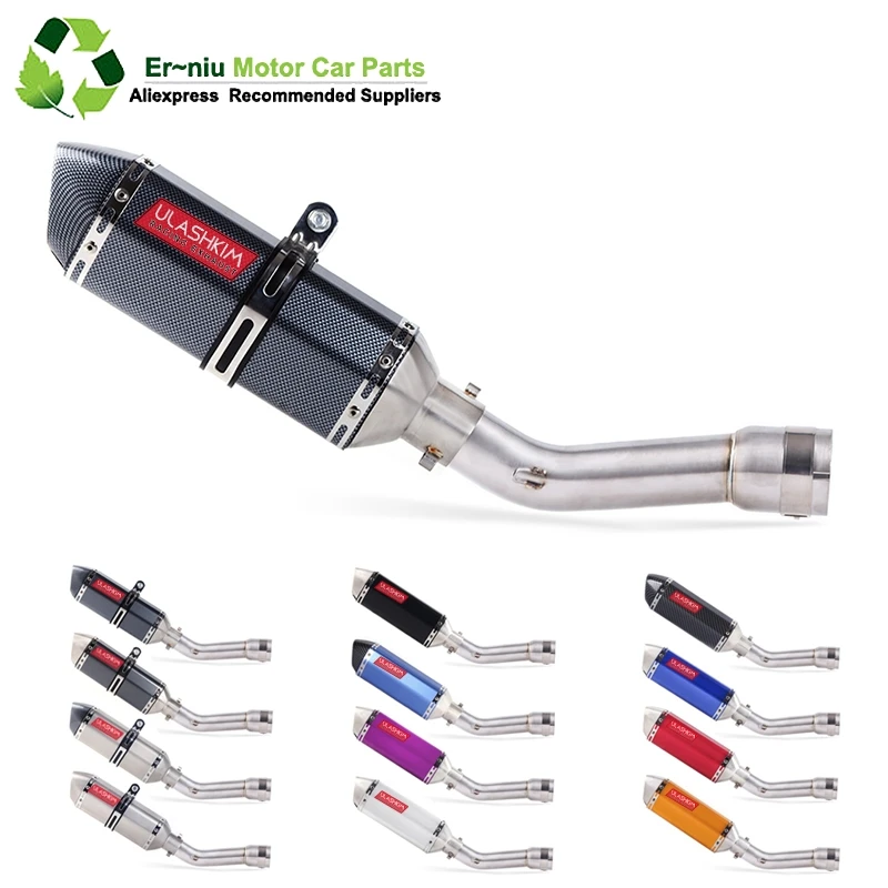 

Motorcycle Muffler Exhaust Full System Connect Link Pipe Middle Pipe Slip On For YAMAHA FZ1 FZ1N FZ1000 2005-2016
