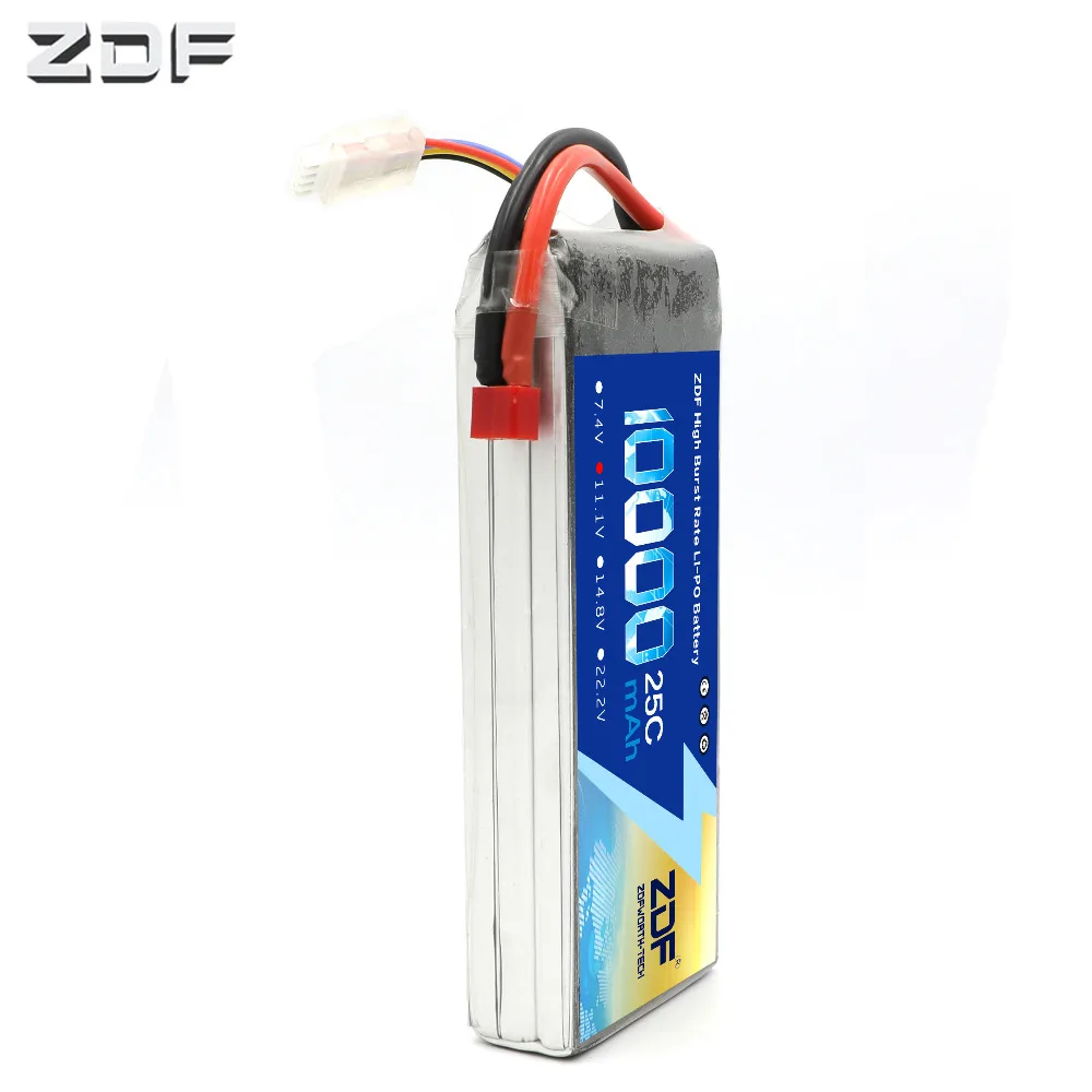 Литий-полимерный аккумулятор ZDF Power 3S 11 1 V 10000mah 25C Max 50C для вертолета