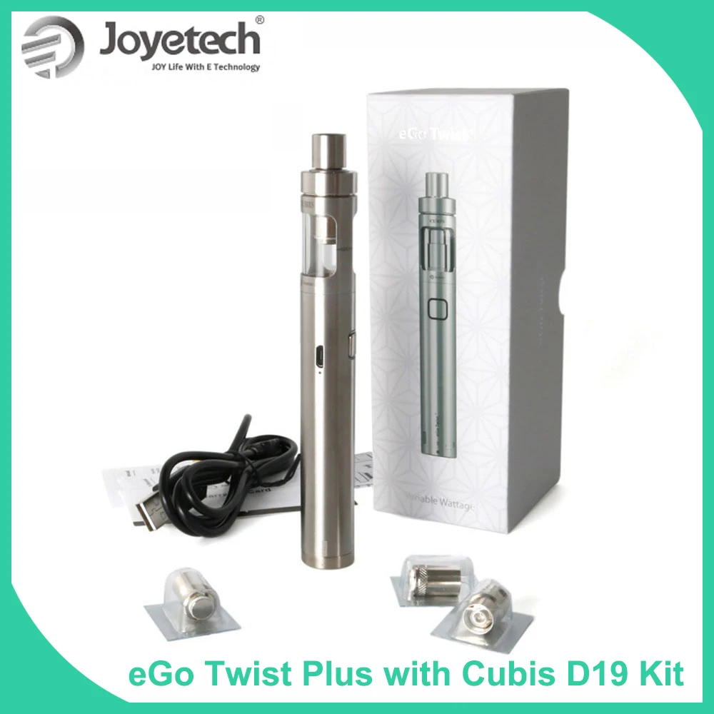 

Original Joyetech eGo Twist+ with CUBIS D19 Kit With 1500mAh Battery Capacity 2ml Capacity Electronic Cigarette vape kit