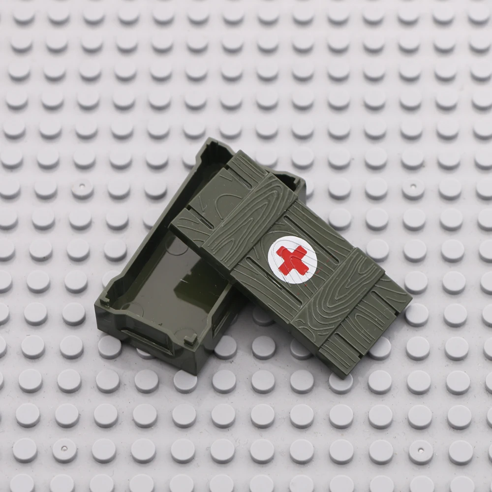 Military Medic Soldier Building Blocks WW2 Army Weapon Pack Accessories Stretcher Medical Kit MOC Brick Toy Compatible LegoINGly (3)