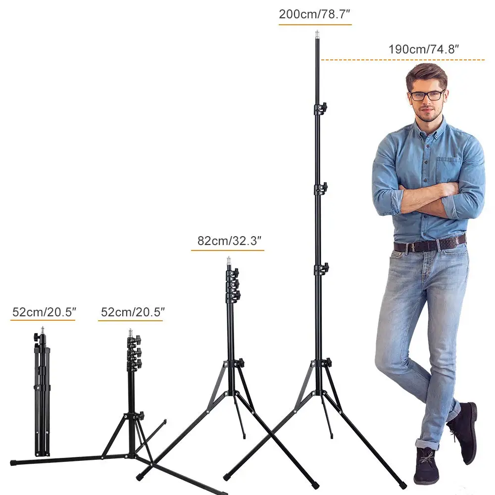 K& F концепция 210 см/82,6" светильник для фотостудии, регулируемый светильник для фотографии из сплава s Штатив для кольцевой светильник s, софтбоксы