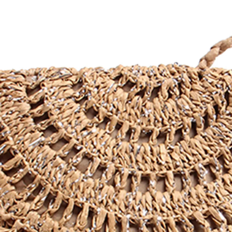 New Women Beach Tassel Straw Bags INS Popular Summer Female Handbag Fashion Lady Woven Shoulder Bag Casual Knit Crossbody SS3286 (3)