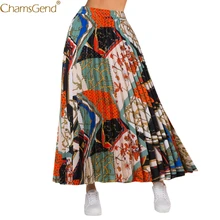 Длинные юбки Бохо женские s макси Женская юбка юбки плиссированная повседневная юбка пляжное макси платье Цветочные женские длинные для женщин Jun