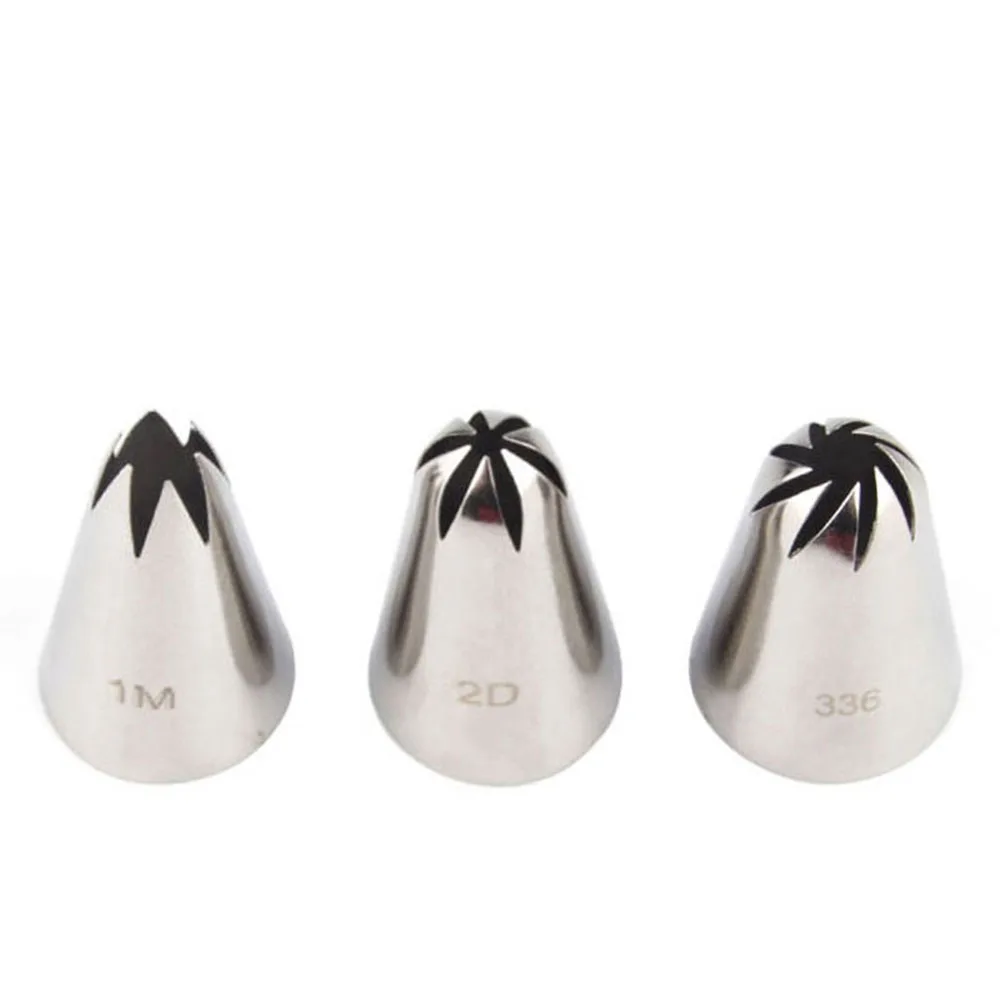

3PCs/Set Cake Icing Nozzles Cake Tips Set Cream Decoration Icing Piping Pastry Nozzles Cupcake Decorating Tool Bakeware Baking