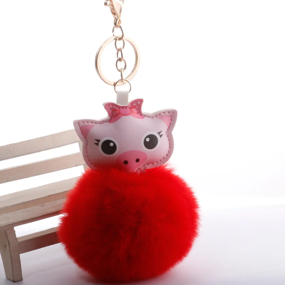 Lovely piglet pig stuffed plush doll key chain ornament keyring new