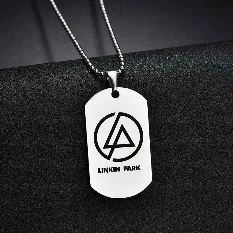 UZone индивидуальный кулон из нержавеющей стали ожерелье с лазерной гравировкой Linkin Park имя ID тег логотип ожерелье подарок для фанатов друзей
