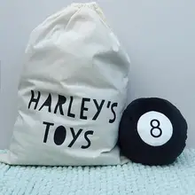 Пользовательское Имя Дети стильный хранения холст Подарочная сумка для игрушек Рождество Санта мешки день рождения хлопок drawstring сумка для хранения