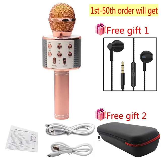 handheld microphone with built in speaker