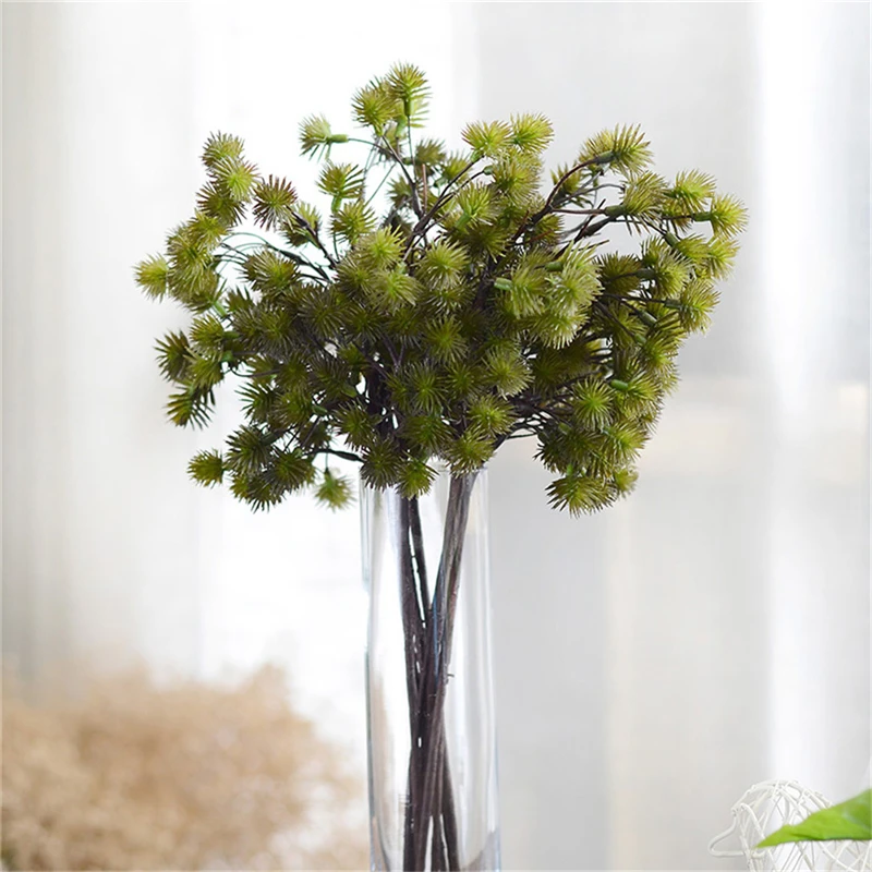 Hot Selling 1pcs Artificial Pine Tree Flexible Dried Branches Green