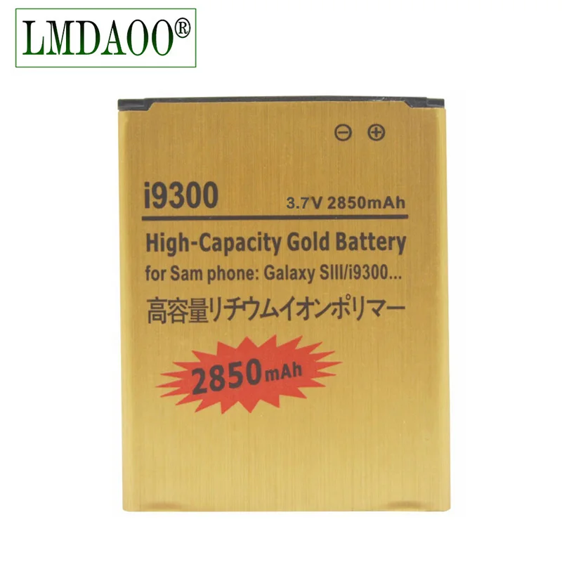 EB-L1G6LLU EB L1G6LLU 2850 мАч высокой Ёмкость батарея золотого цвета для Samsung Galaxy S3 SIII S 3 III I9300 i535 i747 T999 L710 I9308