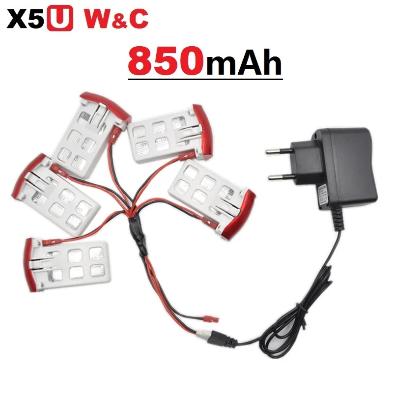 SYMA X5UW X5UC 850mAh 3 7V LiPo Battery 220 240V Euro or US Plug AC Charger