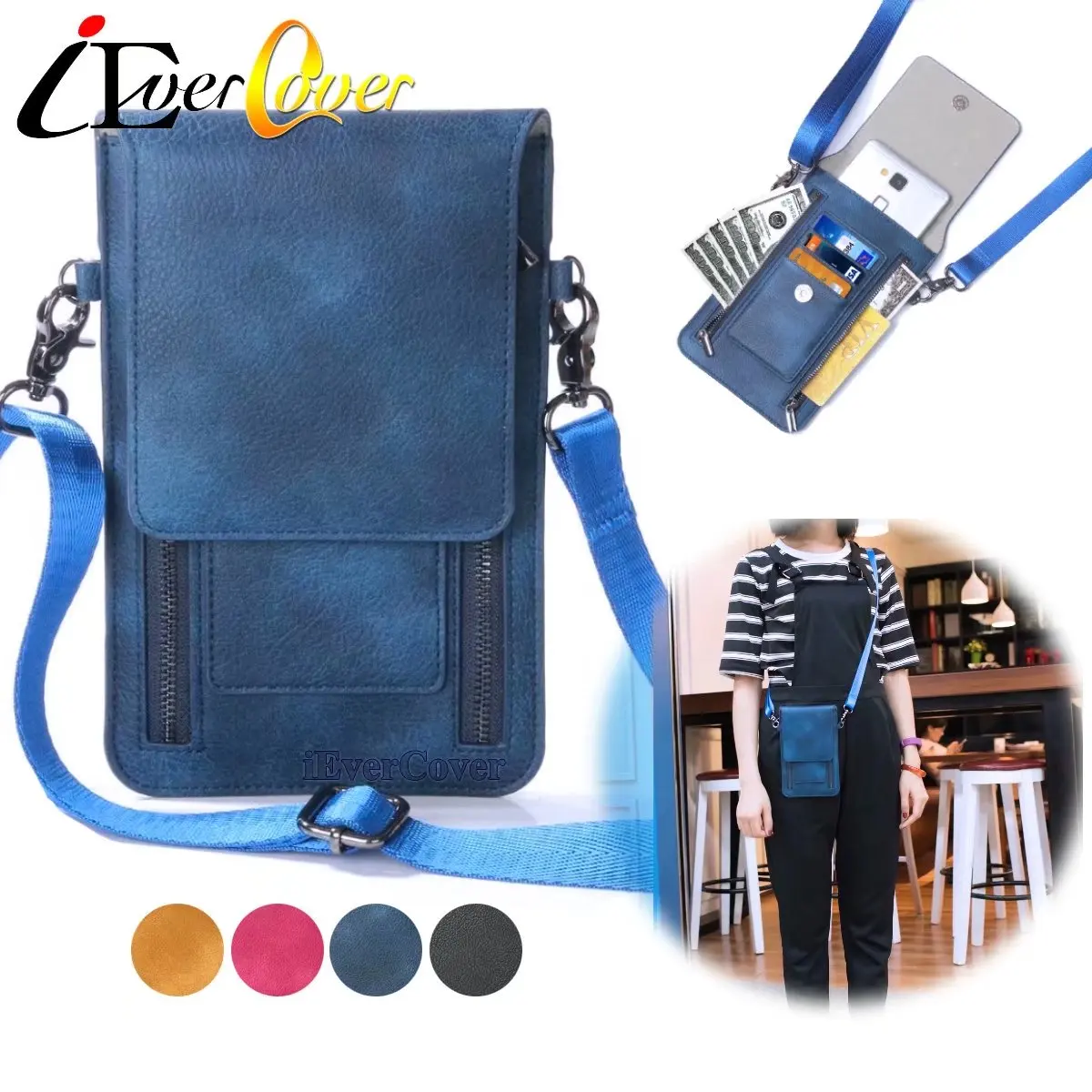 Women Crossbody Bag for Samsung Galaxy S9 S8+ S8 Active S7