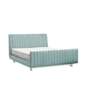 

Luxury customized color and size velvet Sophia panel bed for villa