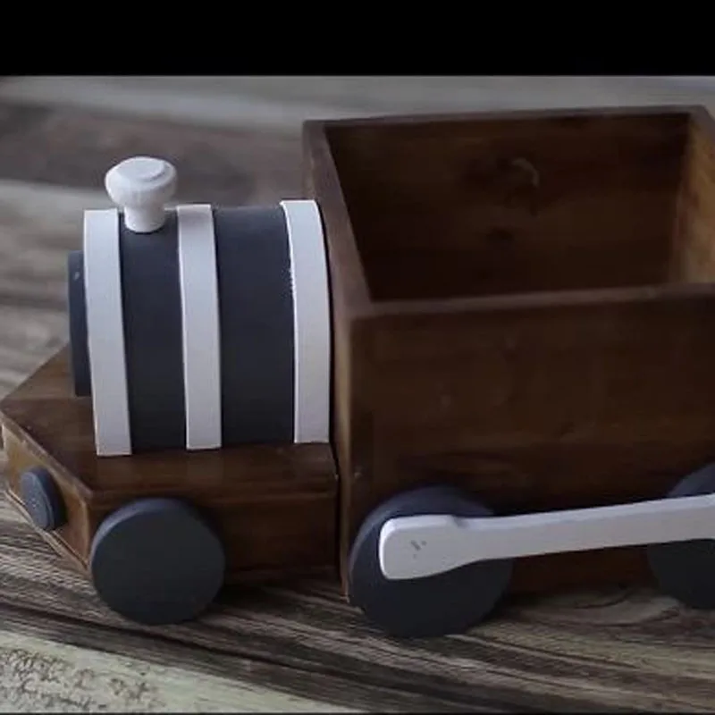 Newborn Wooden train Photography Basket Props Infant fotografia Accessories Baby Boy Girl Sport Theme Photo Shoot Prop bebe foto