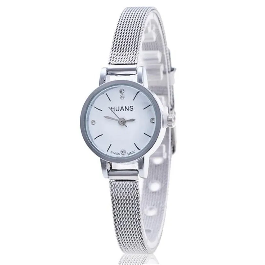 

11.11 2017 Hot Sale elengent and stylish Women Ladies Silver Stainless Steel Mesh Band Wrist Watch #1020