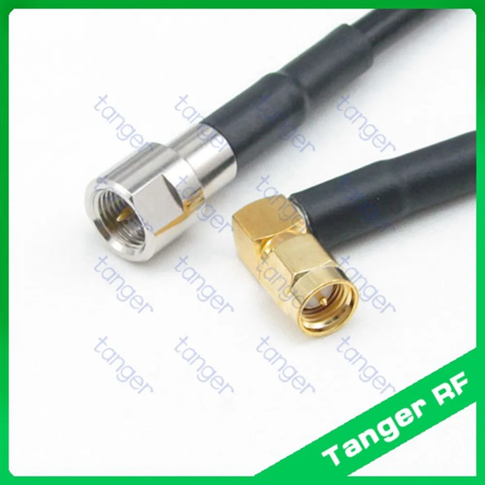 

Hot selling Tanger FME male plug to SMA male plug right angle RF RG58 Pigtail Jumper Coaxial Cable 40inch 100cm High Quality