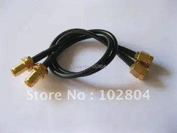 

20cm Antenna RP-SMA Coaxial Cable for WiFi Router Black 30 Pcs Per Lot
