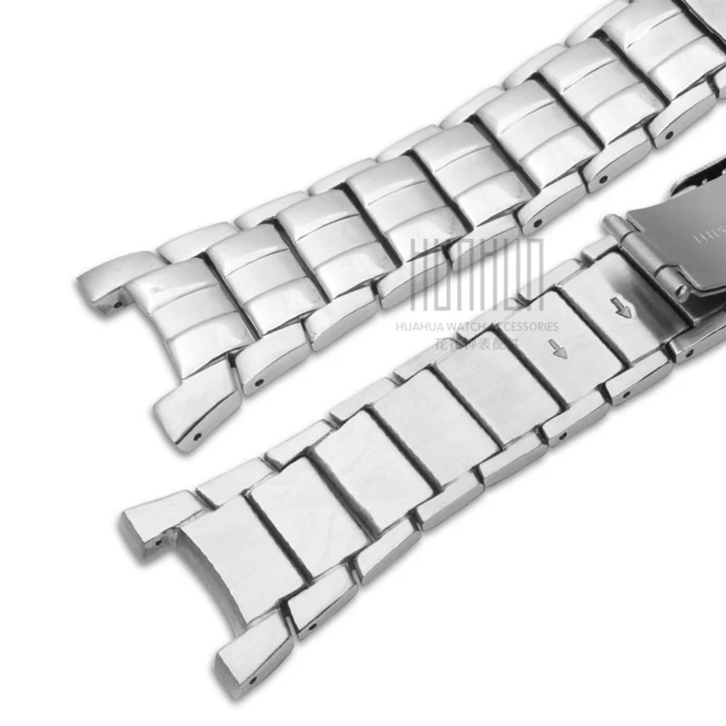 Men s solid stainless steel strap for Casio 2328 EF 531D watch accessories ladies silver sports waterproof strap