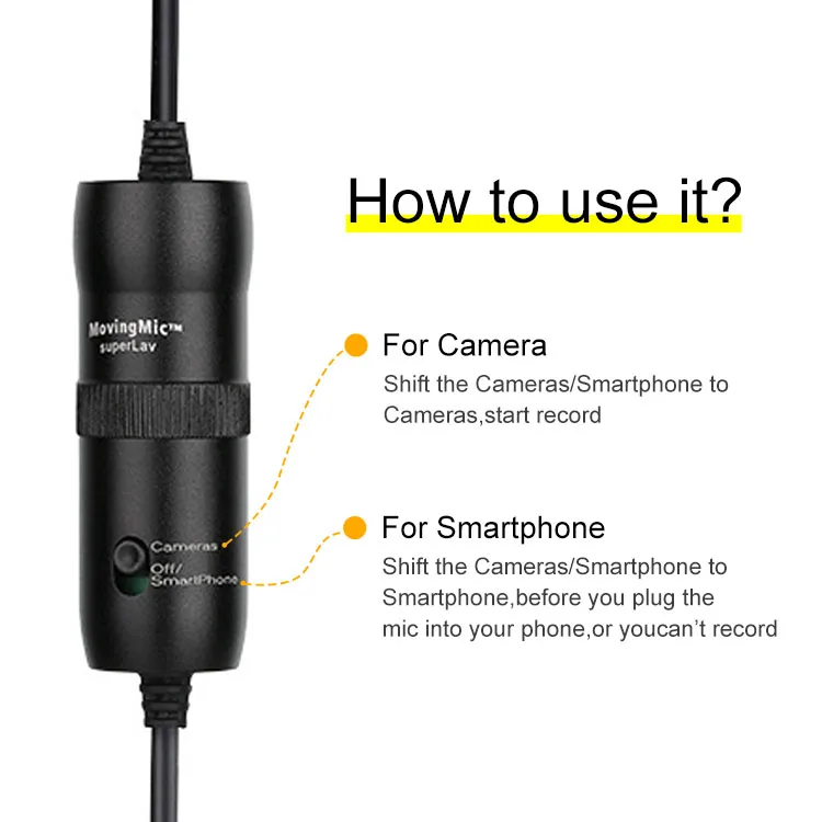 Конденсаторный лацкальный лавальерный микрофон видео Vlog Запись микрофон для iPhone Canon sony DSLR Zoom H1N ручной рекордер