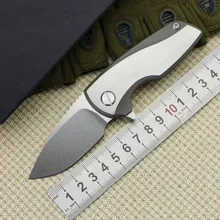 LOVOCOO HY90P-nuclear Ножи D2 Сталь лезвие подшипника TC4 Титан сплав ручка, для улицы, для охоты, кемпинга, фруктовый нож ИНСТРУМЕНТЫ EDC