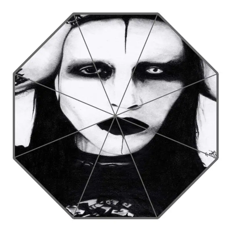 Marilyn Manson зонтик с принтом на заказ складной зонт от солнца и дождя для путешествий не автоматический декоративный Высококачественный зонтик - Цвет: 5