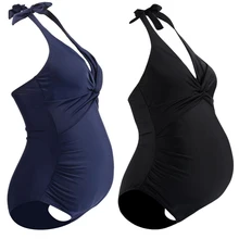 Pregnant Swimsuit Maternity Tankinis Women Solid Bandage Plus Size One Piece Halter Pregnant maillot de bain femme Swimwear Pregnant Swimsuit Maternity Tankinis Women Solid Bandage Plus Size One Piece Halter Pregnant maillot de bain femme Swimwear