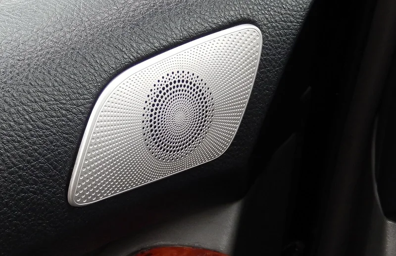 Нержавеющая сталь Передняя дверь аудио звук стерео динамик декоративная Накладка для Toyota Land Cruiser Prado J120 2003-2009 год