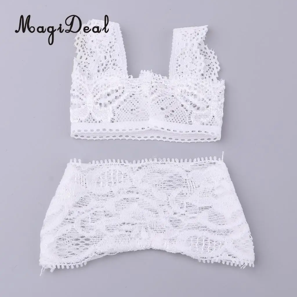 Fashion Black & White Lace Underwear Set for 1/4 BJD Night Lolita Doll Accessories