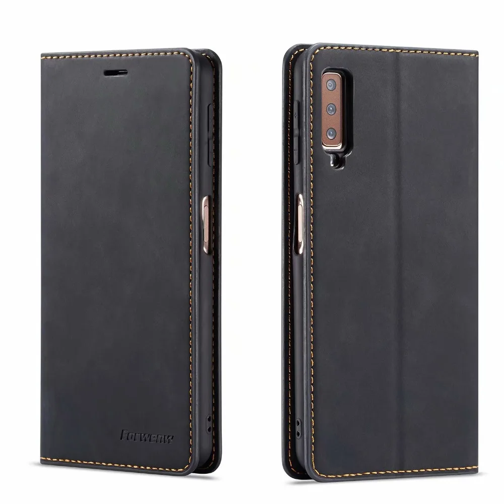 

A7 2018 Case Leather Flip Cover Case For Samsung Galaxy A7 A8 A6 2018 Wallet Case Magnetic Flip Case For Samsung S10 Lite Plus